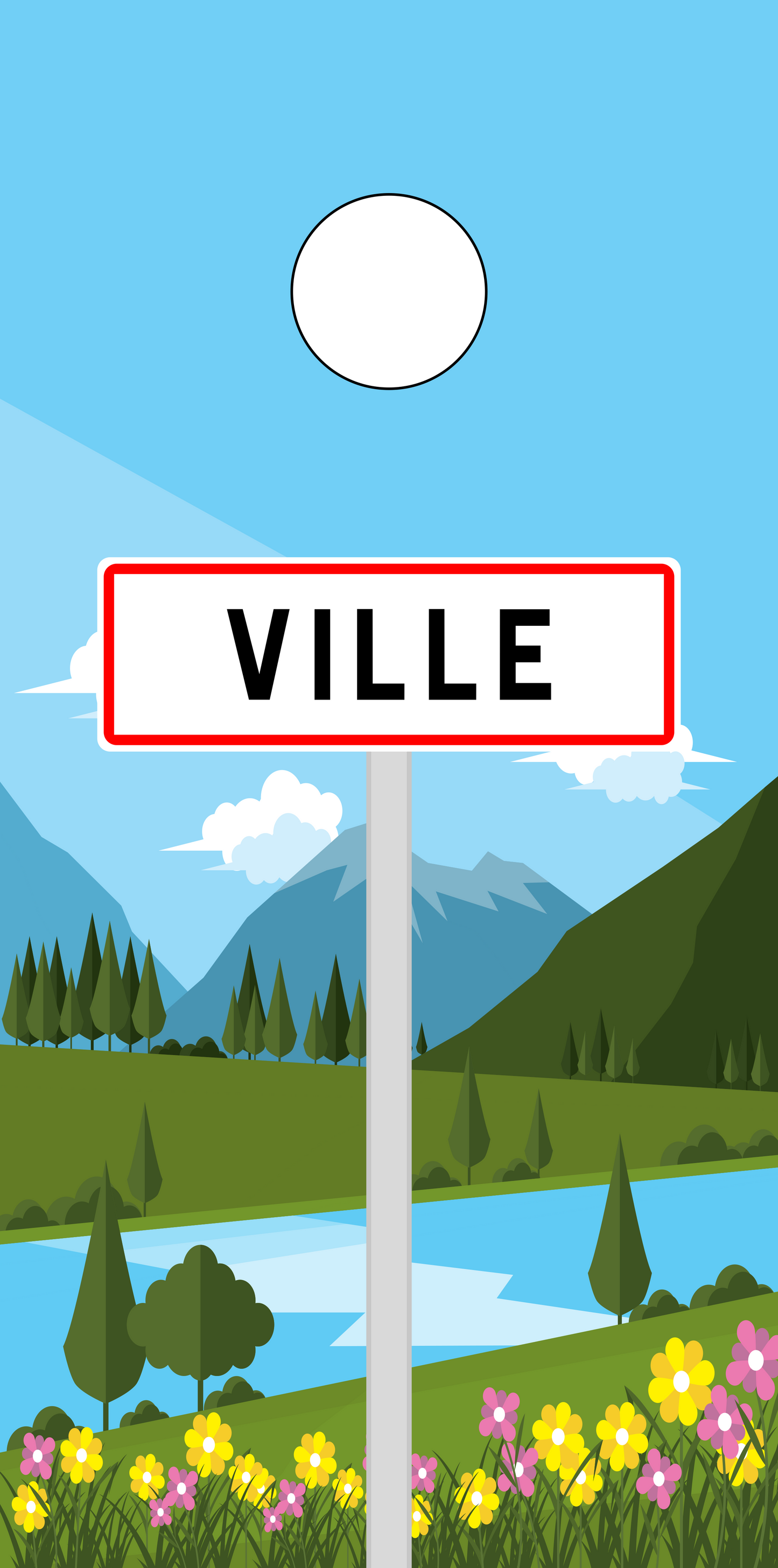 Cornhole - Panneau de ville personnalisable