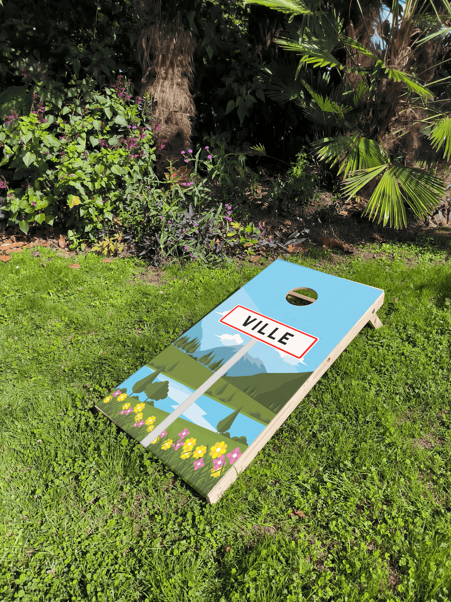 Cornhole - Panneau de ville personnalisable