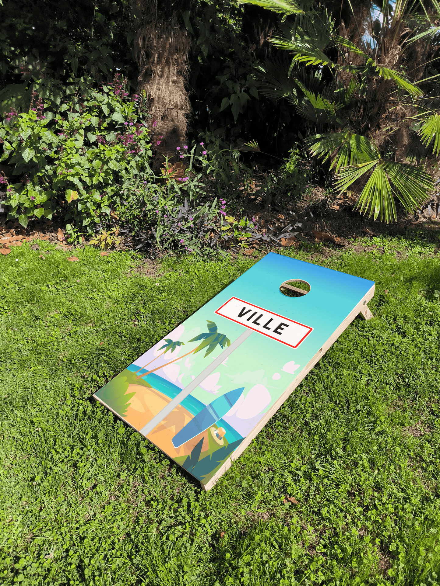 Cornhole - Panneau de ville personnalisable